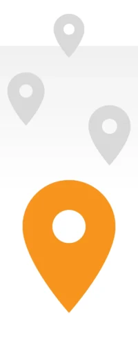 Illustration representing local franchise visibility and map location targeting